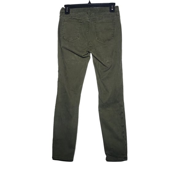 J. Crew Women's Olive Green Low Rise Toothpick Jeans Size 26 Casual Fall Stretch - Picture 2 of 12